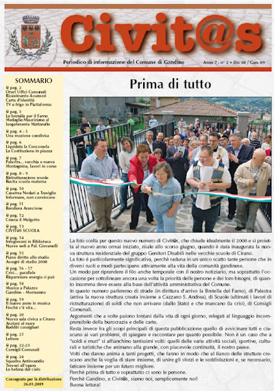 Copertina di Gennaio 2009