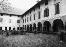Una veduta dell’interno dello storico palazzo Spampatti in via Dante