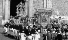 La processione della Madonna del Carmine a Gandino.