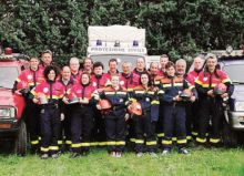 La squadra antincendio della Protezione civile della Val Gandino